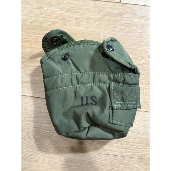 Vintage US Military GI Canteen Cover Pouch LC-2 Alice Molle with Clips Green - Picture 1 of 5
